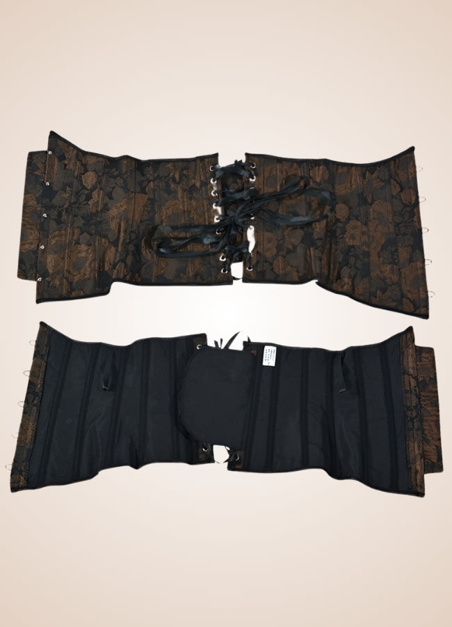 Steampunk Flower Pattern Underbust Corset - Steampunk Australia