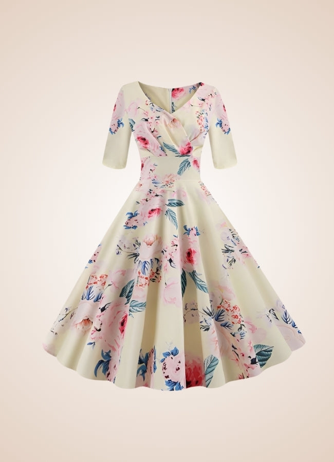 Steampunk Flower Print Dress - Steampunk Australia