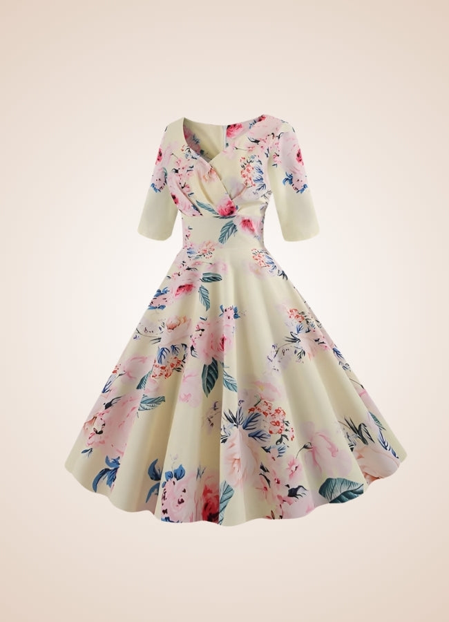 Steampunk Flower Print Dress - Steampunk Australia