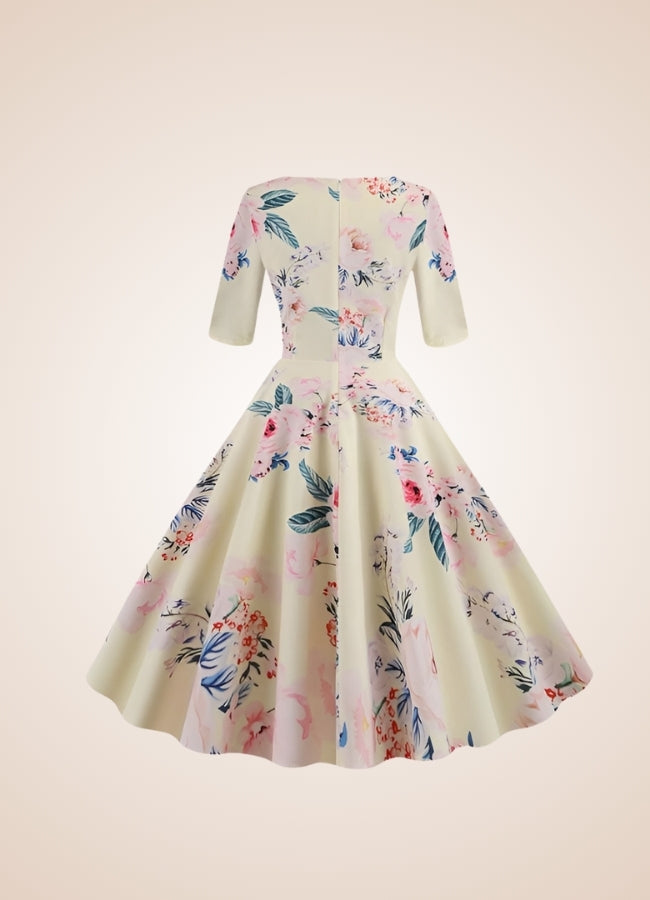 Steampunk Flower Print Dress - Steampunk Australia