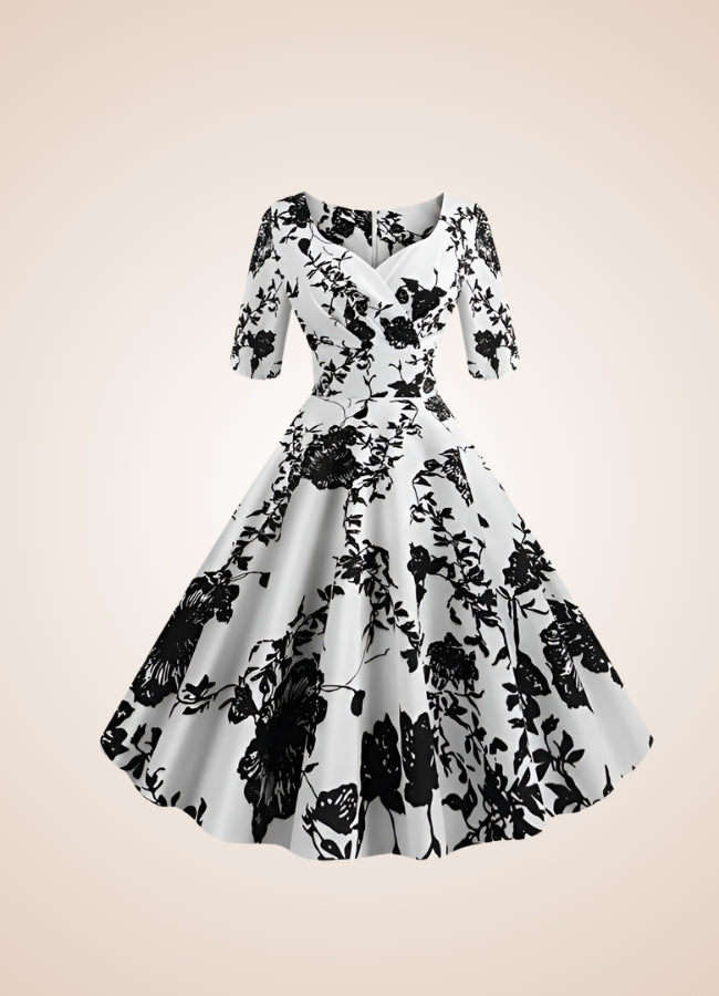 Steampunk Flower Print Dress - Steampunk Australia