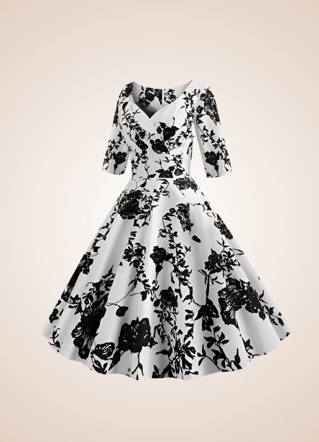 Steampunk Flower Print Dress - Steampunk Australia