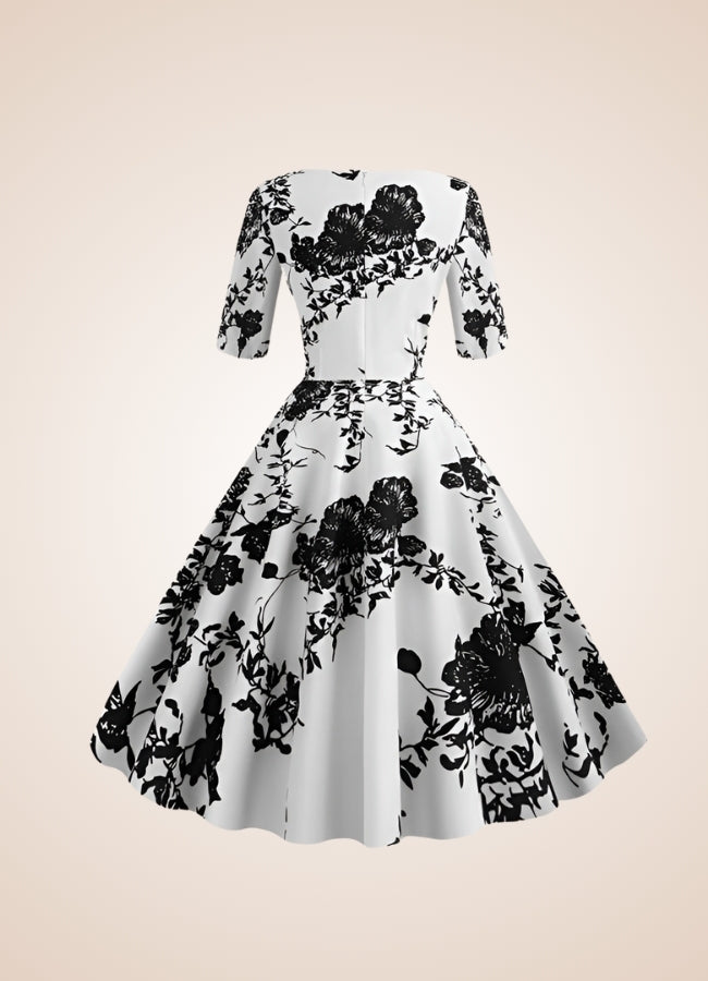 Steampunk Flower Print Dress - Steampunk Australia