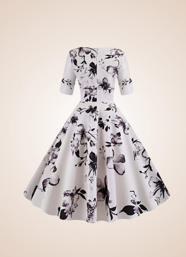 Steampunk Flower Print Dress - Steampunk Australia