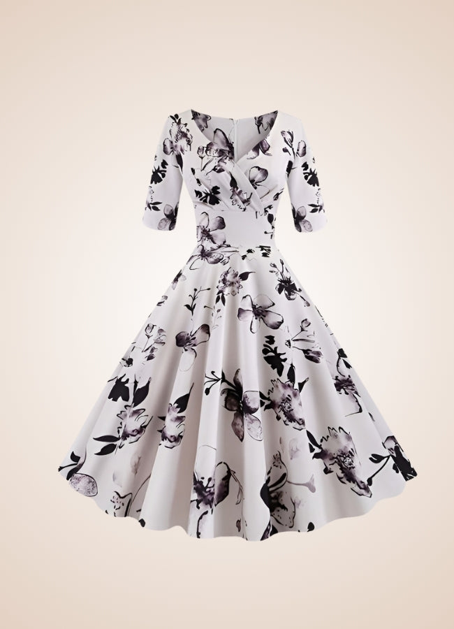 Steampunk Flower Print Dress - Steampunk Australia