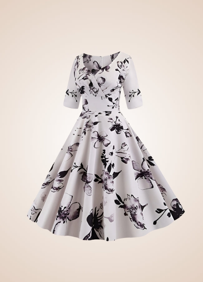 Steampunk Flower Print Dress - Steampunk Australia