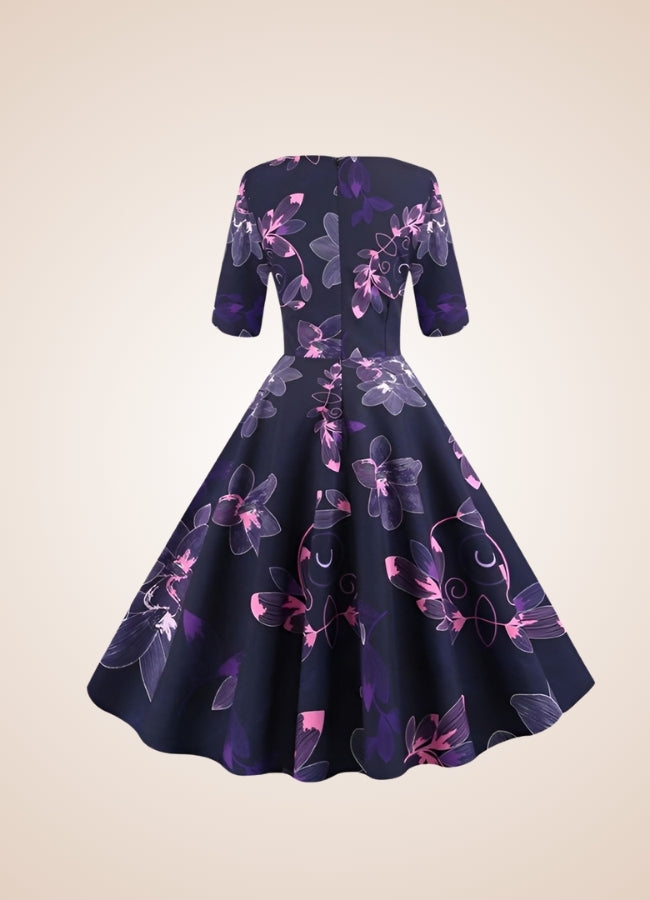 Steampunk Flower Print Dress - Steampunk Australia