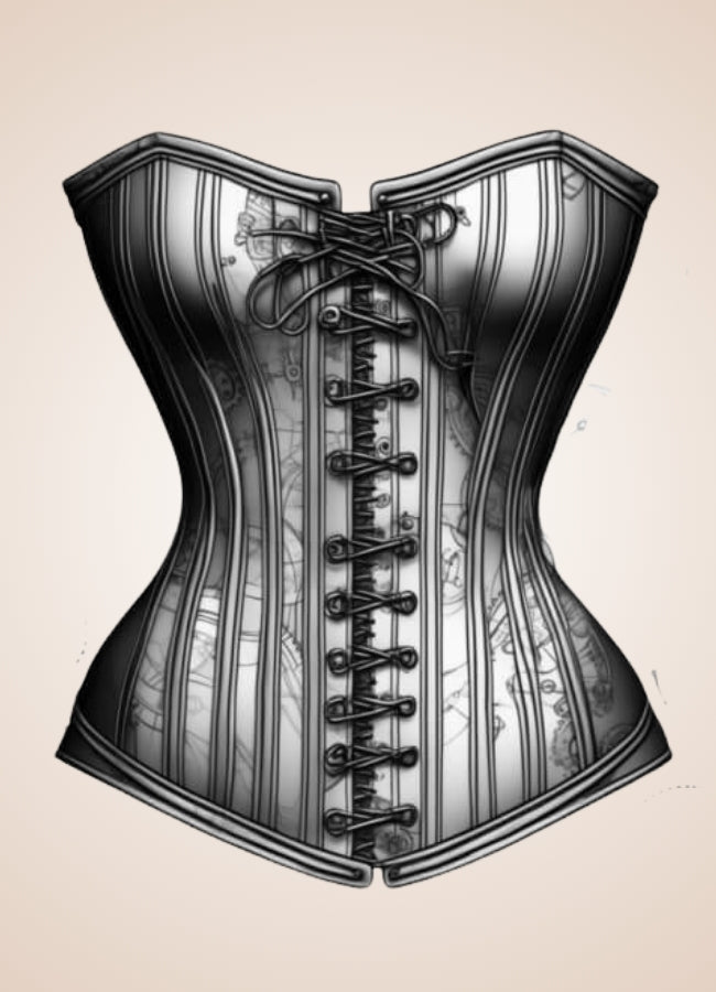 Steampunk Gear Pattern Corset - Steampunk Australia