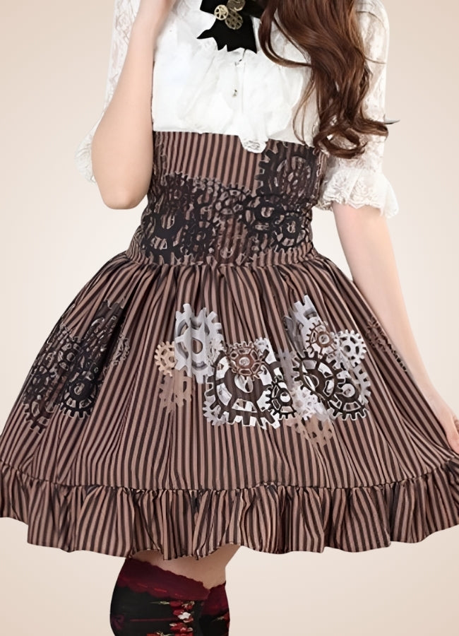 Steampunk Gear Pattern Skirt - Steampunk Australia