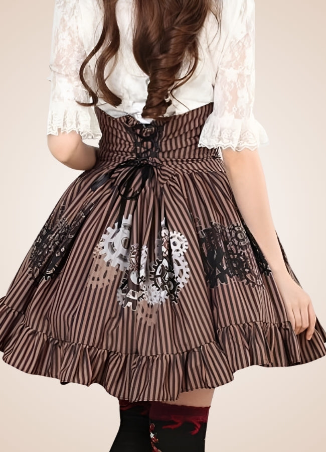 Steampunk Gear Pattern Skirt - Steampunk Australia