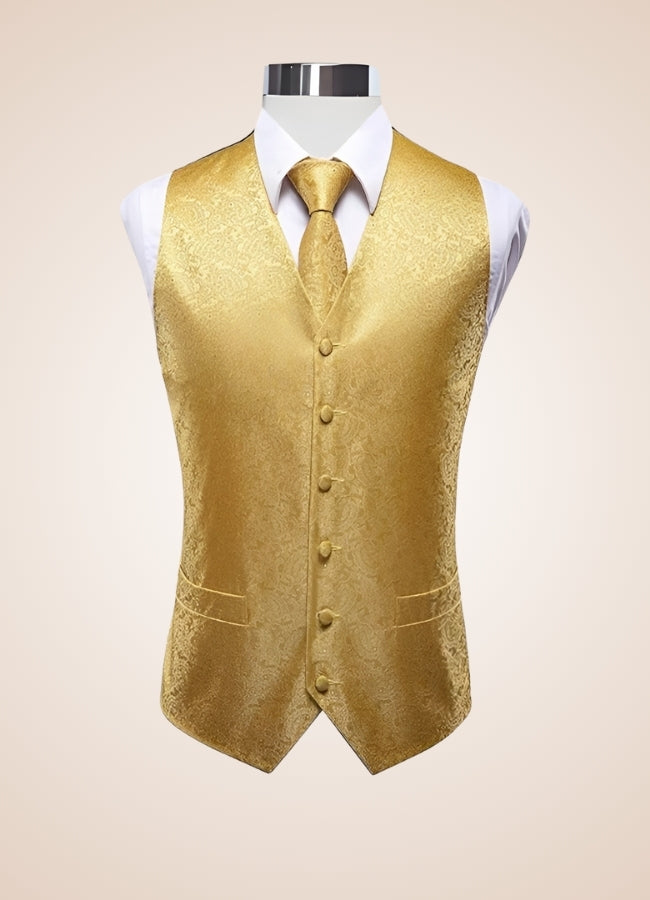 Steampunk Gold Suit Vest - Steampunk Australia