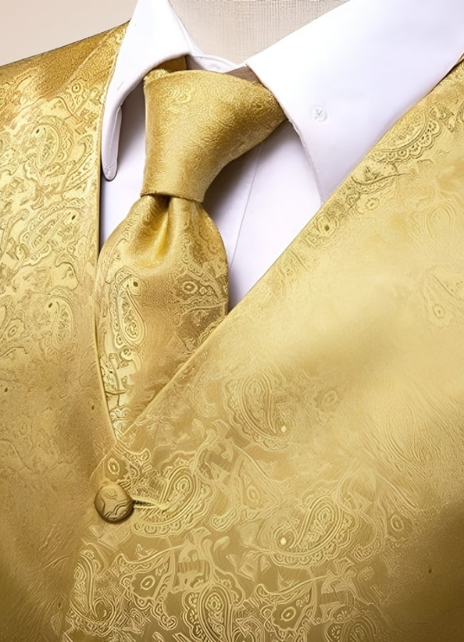 Steampunk Gold Suit Vest - Steampunk Australia
