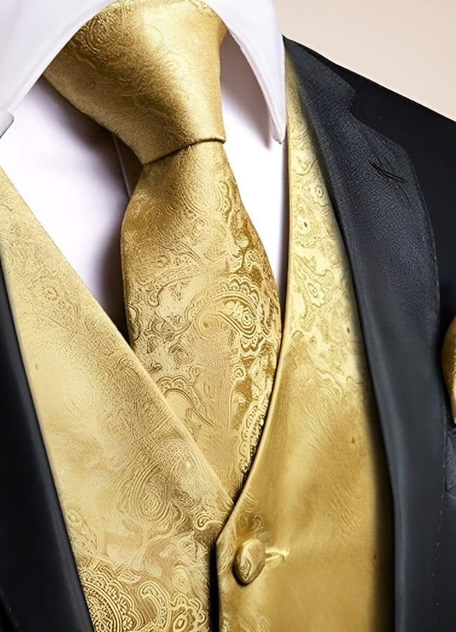Steampunk Gold Suit Vest - Steampunk Australia