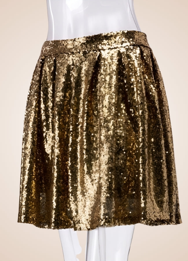 Steampunk Golden Mini Skirt - Steampunk Australia