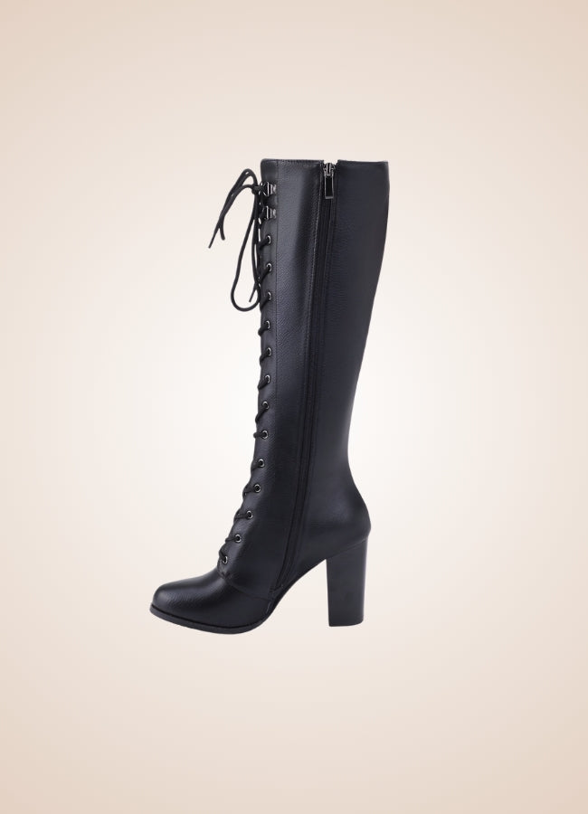 Steampunk Goth Black Chunky Boots - Steampunk Australia
