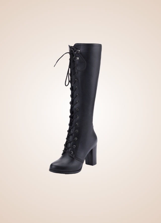 Steampunk Goth Black Chunky Boots - Steampunk Australia