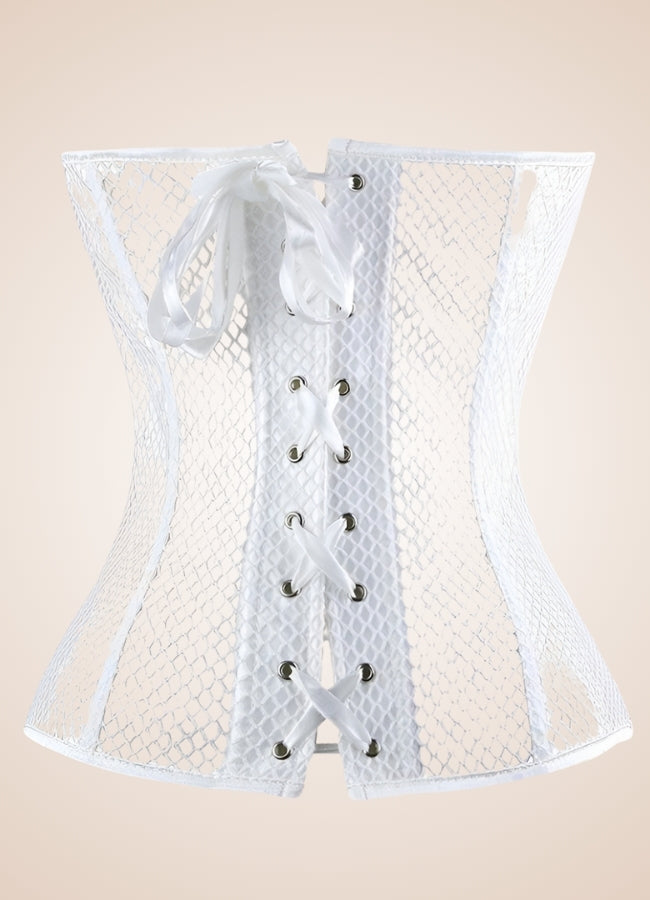 Steampunk Gothic Mesh Corset - Steampunk Australia
