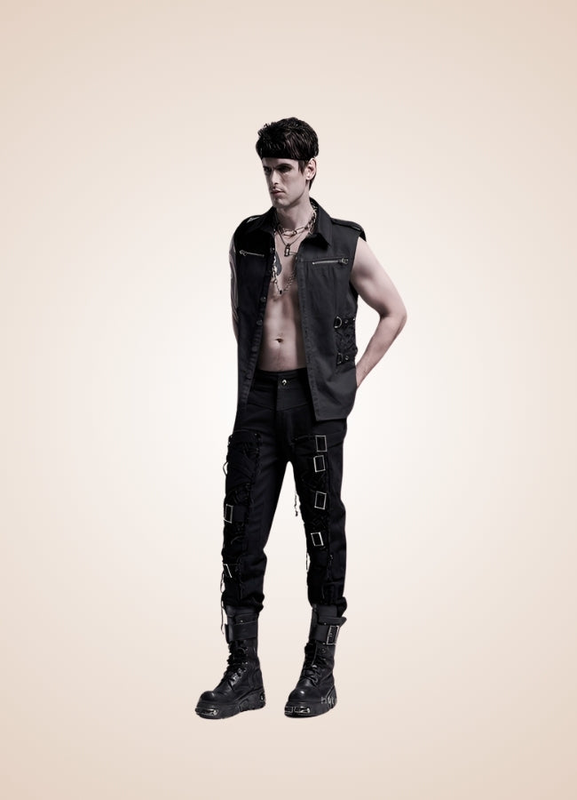 Steampunk Gothic Slim Fit Pants - Steampunk Australia