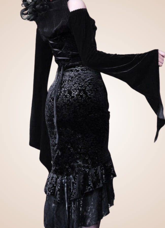 Steampunk Gothic Trumpet Skirt - Steampunk Australia