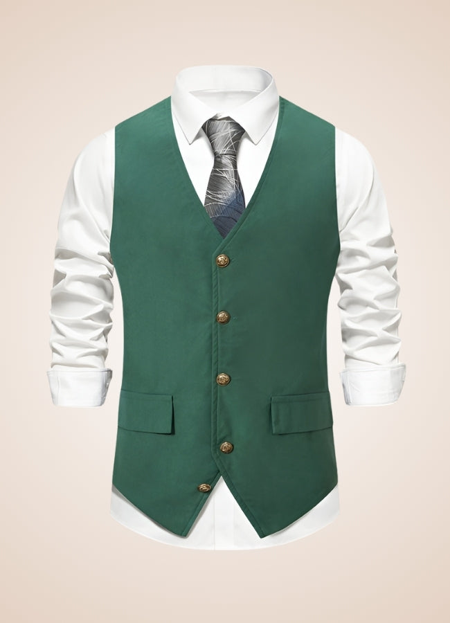 Steampunk Green Suit Vest - Steampunk Australia