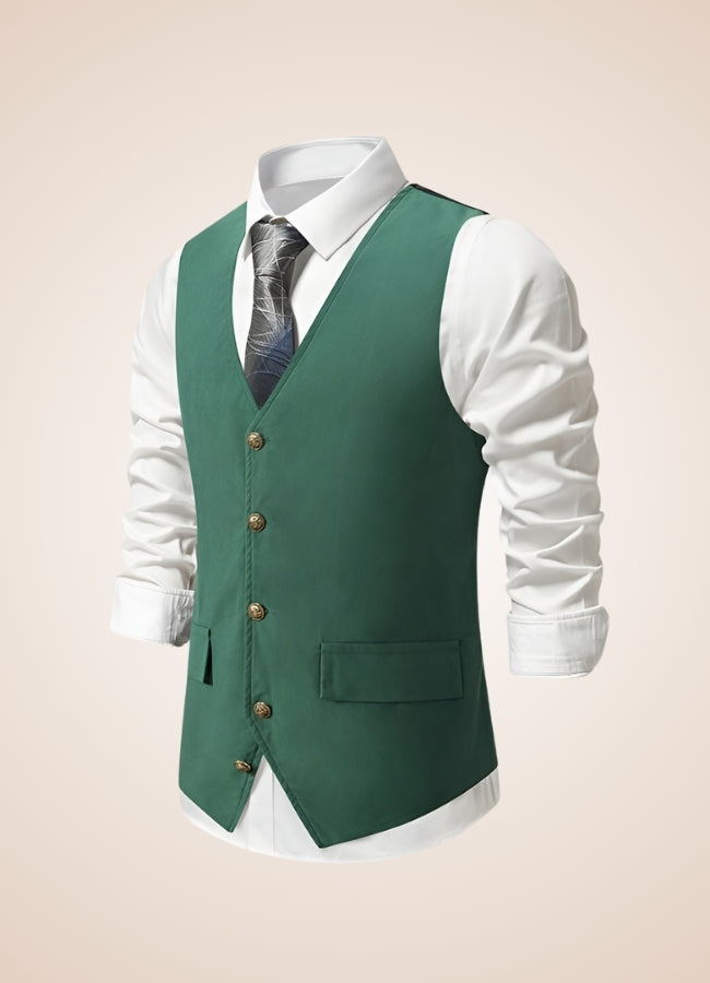 Steampunk Green Suit Vest - Steampunk Australia