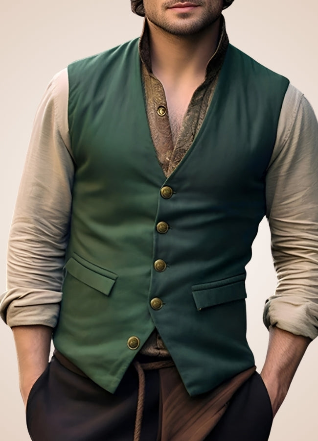 Steampunk Green Suit Vest - Steampunk Australia