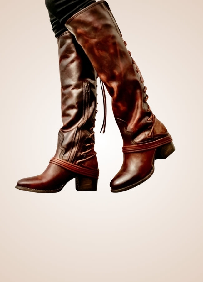 Steampunk Knee High Lace Boots - Steampunk Australia