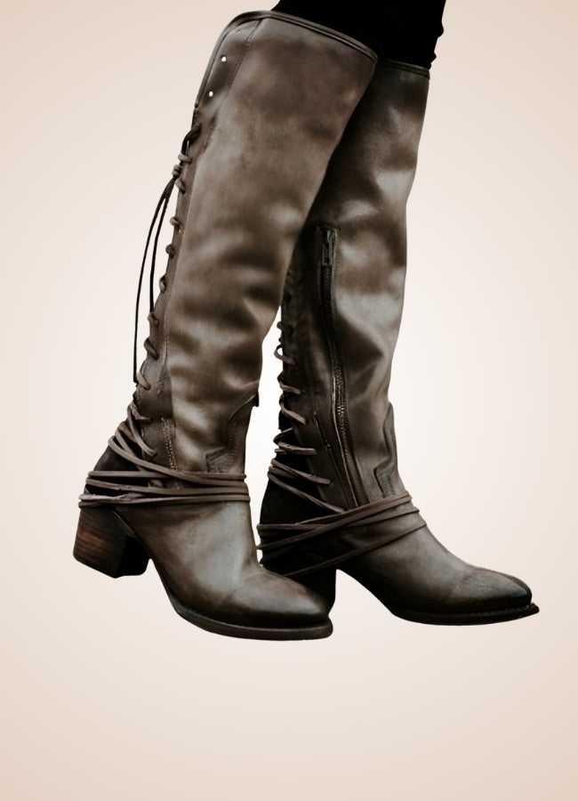 Steampunk Knee High Lace Boots - Steampunk Australia