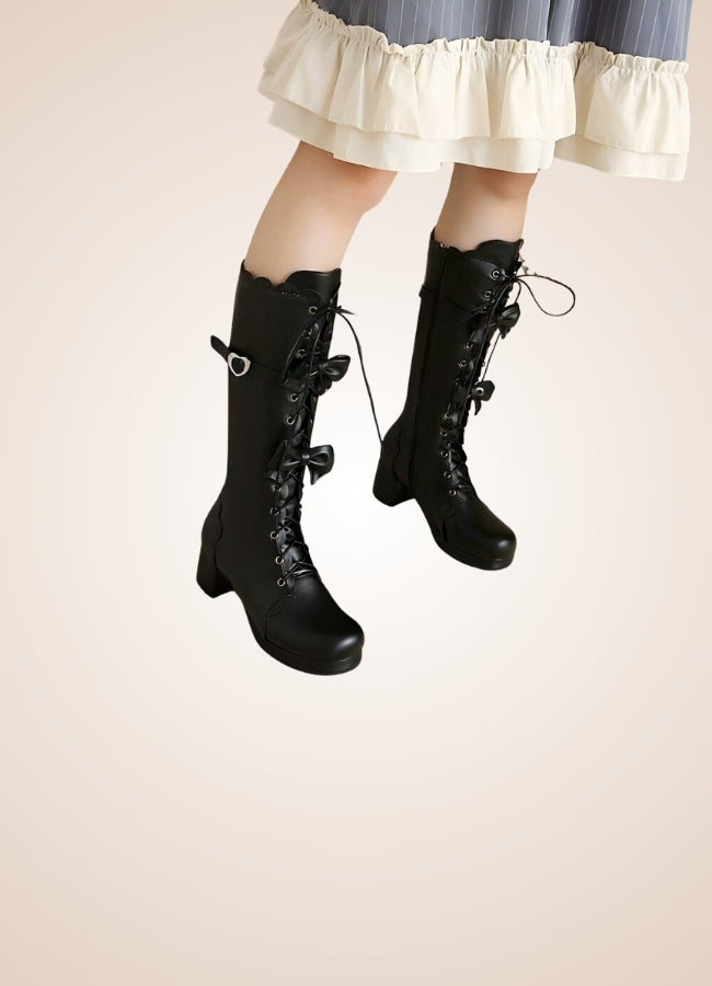 Steampunk Lace Up Lolita Boots - Steampunk Australia