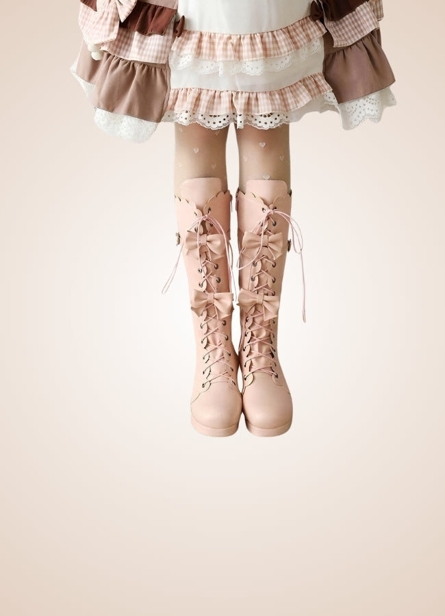 Steampunk Lace Up Lolita Boots - Steampunk Australia