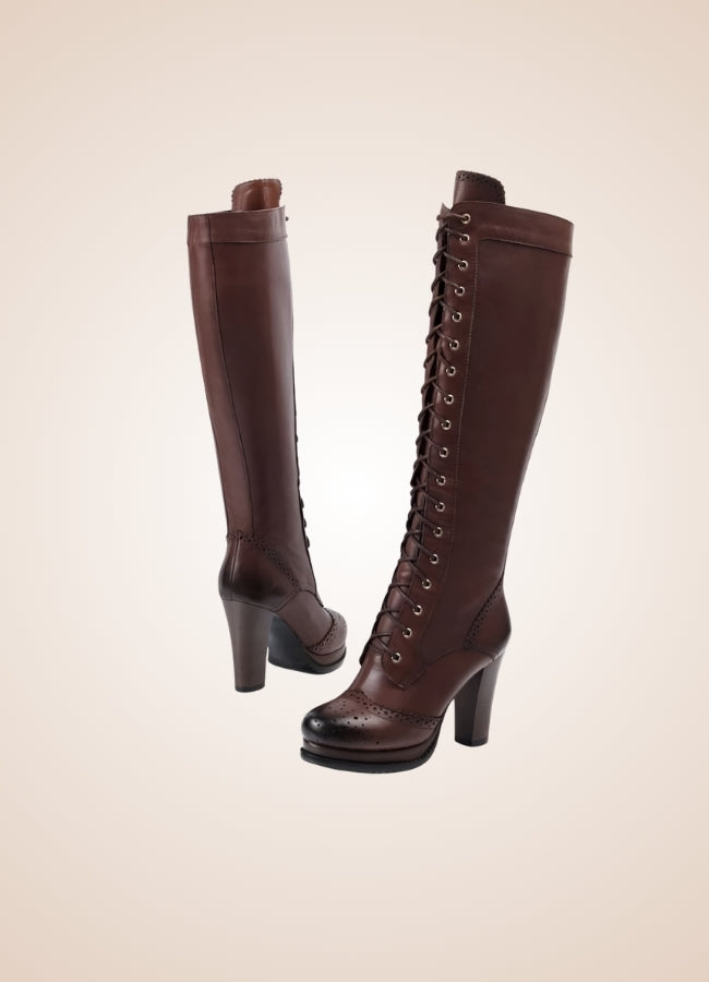 Steampunk Lace Up Long Boots - Steampunk Australia