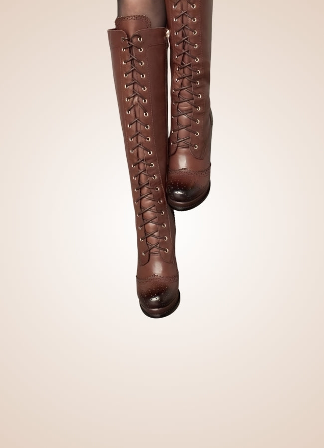 Steampunk Lace Up Long Boots - Steampunk Australia