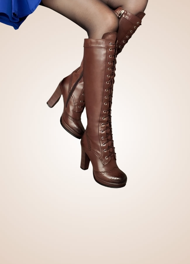 Steampunk Lace Up Long Boots - Steampunk Australia