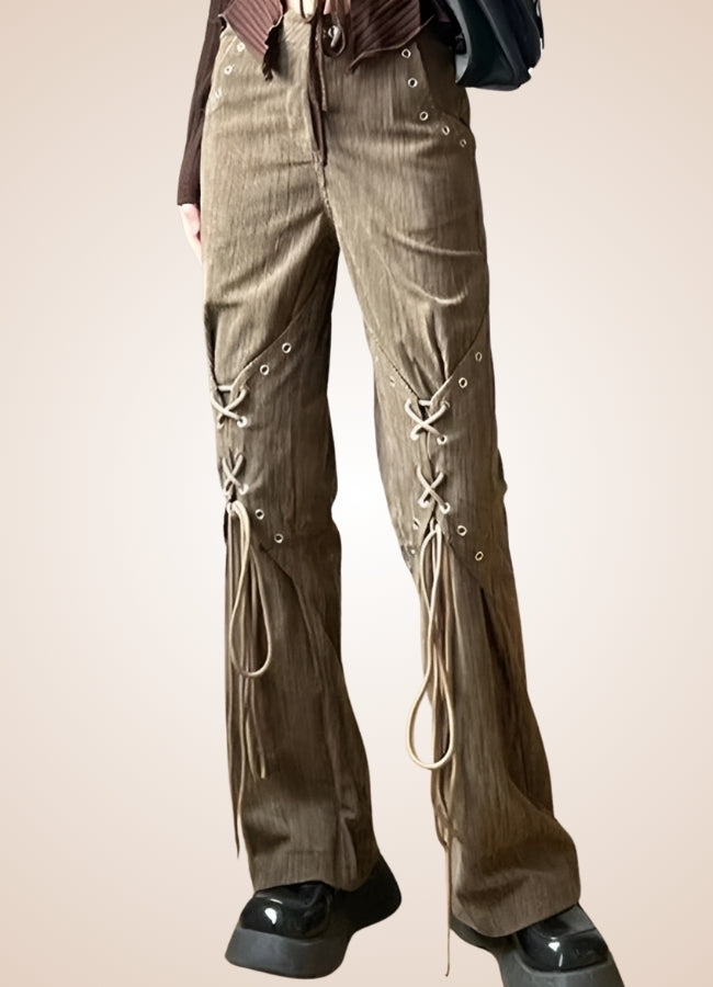 Steampunk Lace Up Pants - Steampunk Australia