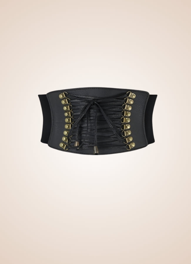 Steampunk Leather Belt Corset - Steampunk Australia