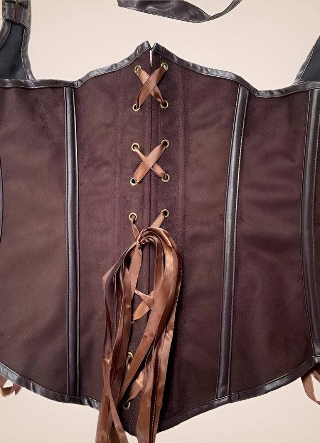 Steampunk Leather Corset - Steampunk Australia