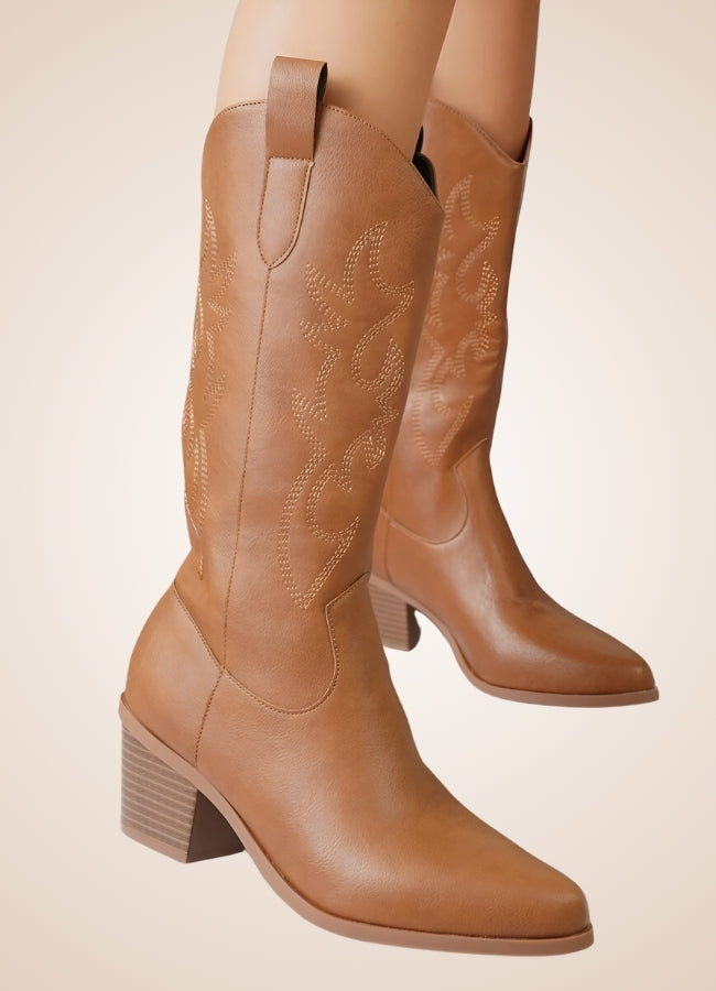 Steampunk Leather Cowboy Boots - Steampunk Australia