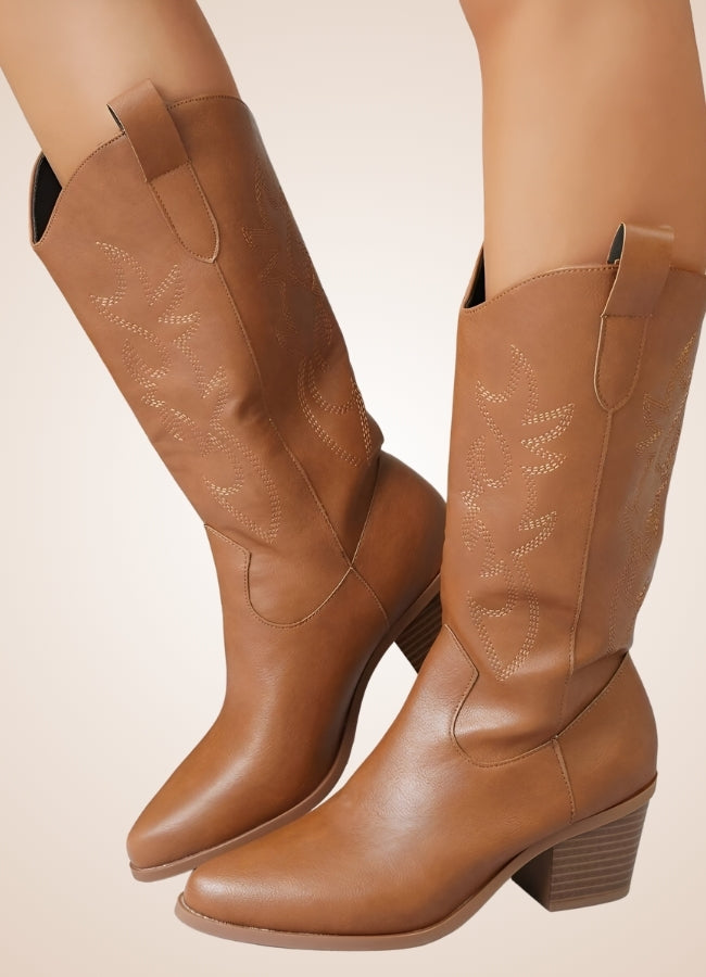 Steampunk Leather Cowboy Boots - Steampunk Australia