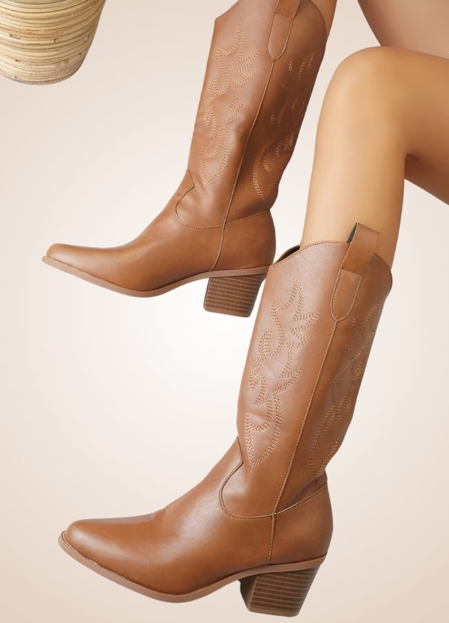 Steampunk Leather Cowboy Boots - Steampunk Australia