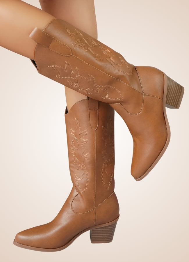 Steampunk Leather Cowboy Boots - Steampunk Australia