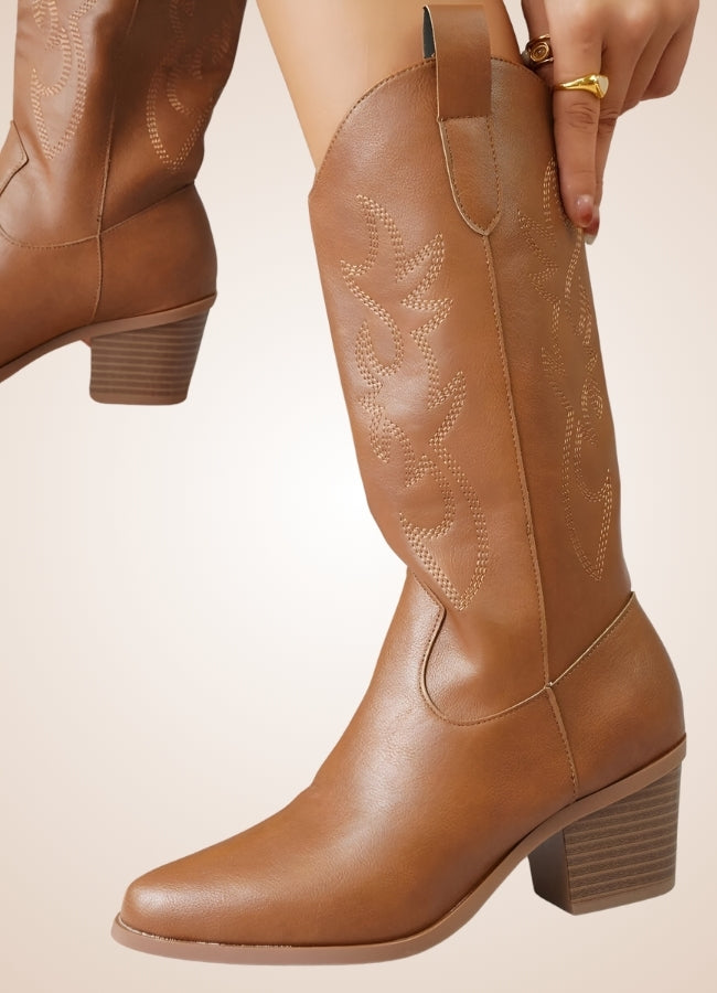 Steampunk Leather Cowboy Boots - Steampunk Australia