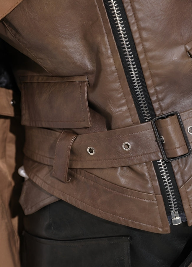 Steampunk Leather Crop Top Jacket - Steampunk Australia