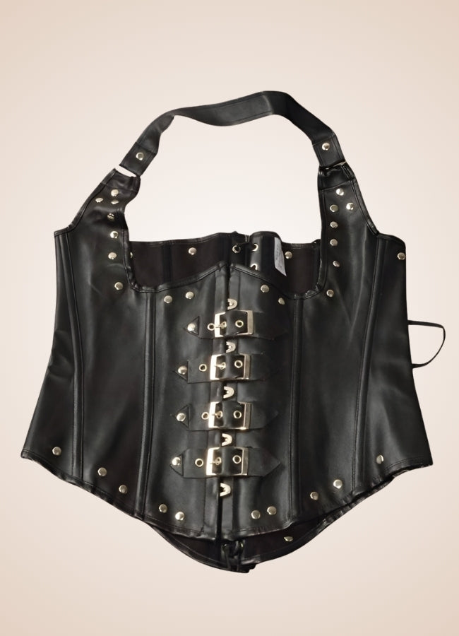 Steampunk Leather Gothic Corset - Steampunk Australia