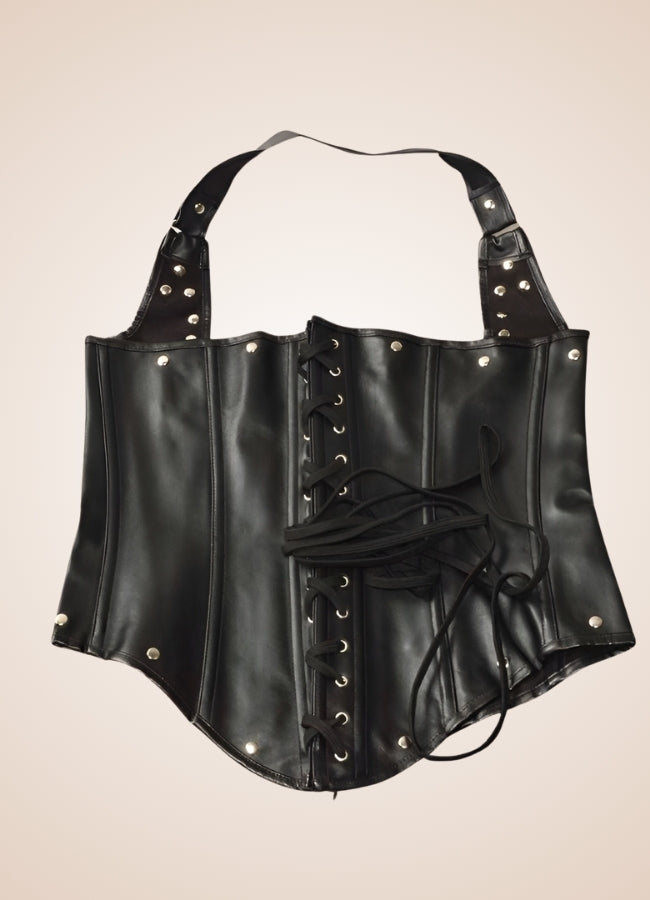 Steampunk Leather Gothic Corset - Steampunk Australia