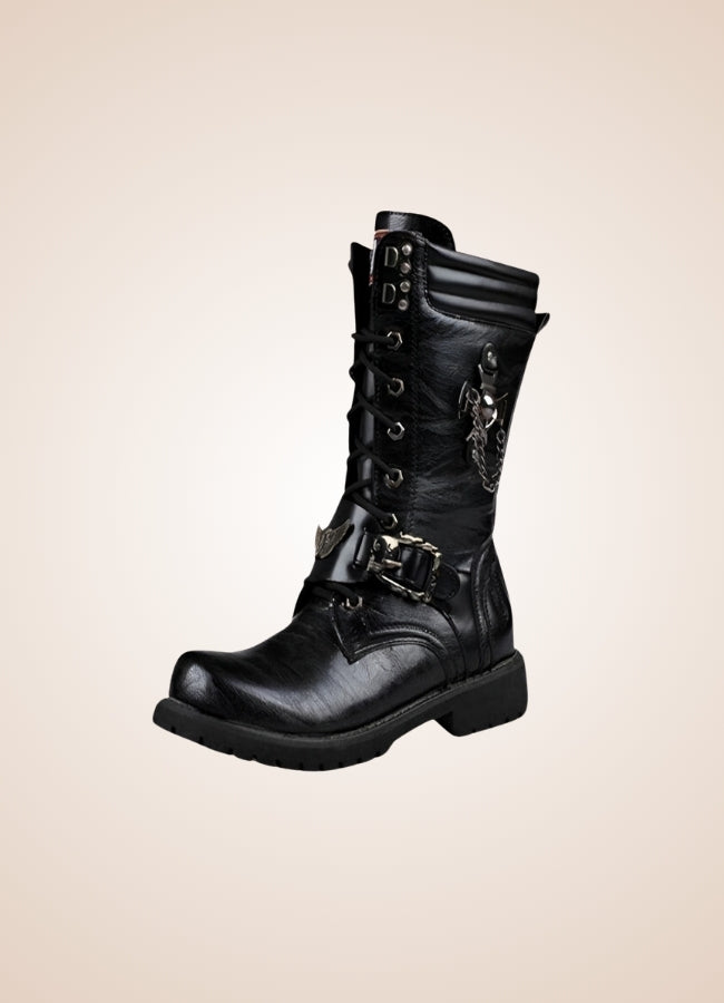 Steampunk Men's Long Tube Boots - Steampunk Australia