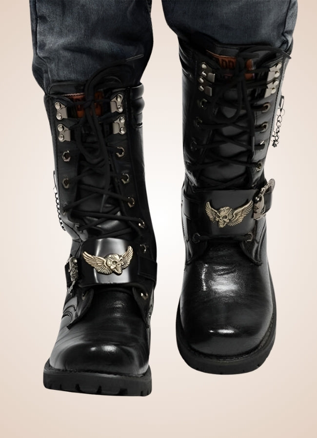 Steampunk Men's Long Tube Boots - Steampunk Australia