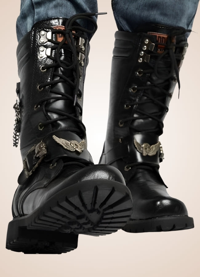 Steampunk Men's Long Tube Boots - Steampunk Australia