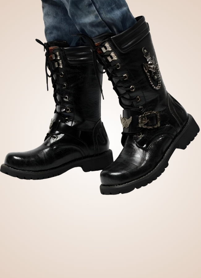 Steampunk Men's Long Tube Boots - Steampunk Australia