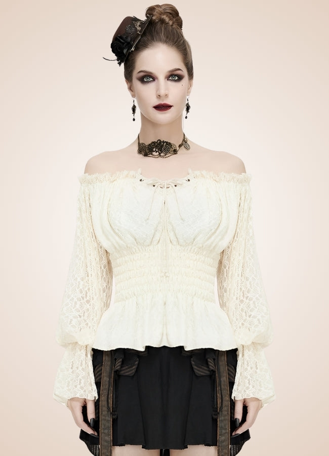 Steampunk Off Shoulder Shirt - Steampunk Australia