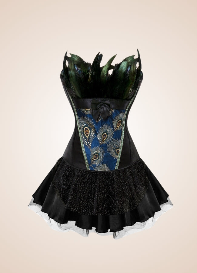 Steampunk Peacock Corset Dress - Steampunk Australia